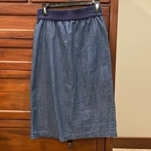 Inherit Clothing Co Skirt Outlet Lillian jean denim midi skirt size 6 maternity